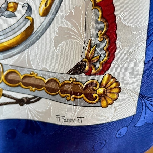 Hermes Daimyo Princes Du Soleil Levant Silk Jacquard Scarf W/Box - Picture 9 of 12